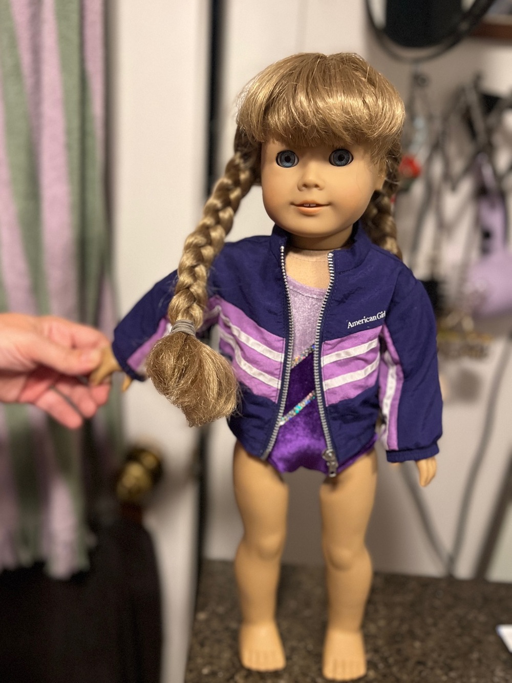 American Girl Pleasant Company vintage Kirsten inc Purple Jacket and Leotard